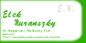 elek muranszky business card